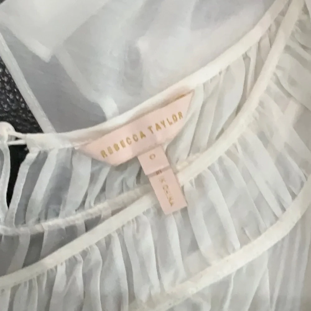 Rebecca Taylor White Ruched Tiered Maxi Dress - Picture 2 of 7